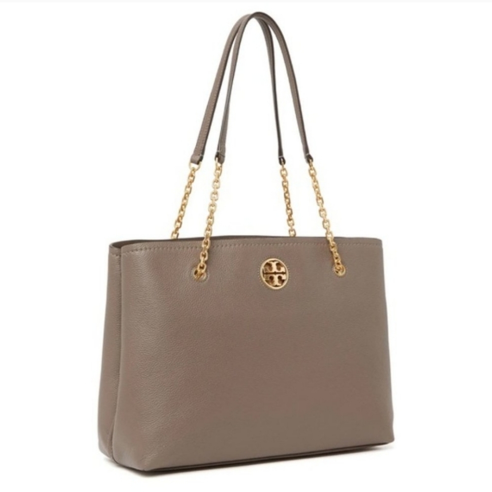 Tory Burch Carson Tote (Gently Used)-silver maple